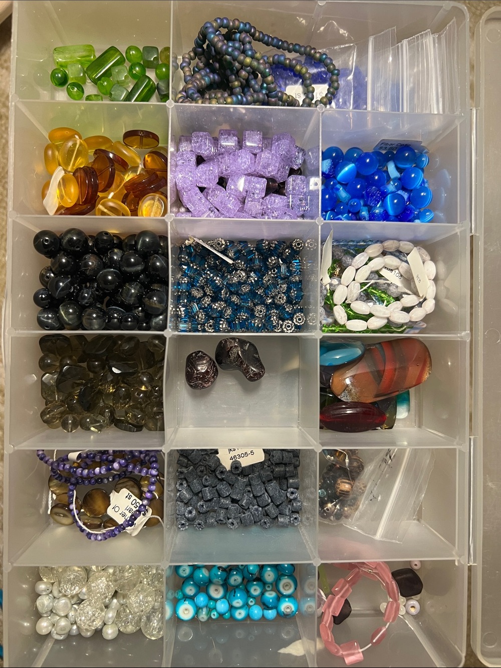 Assorted Semi-Precious Stone Beading supplies- Mixed Colors/ assorted beads LOT - Picture 5 of 15